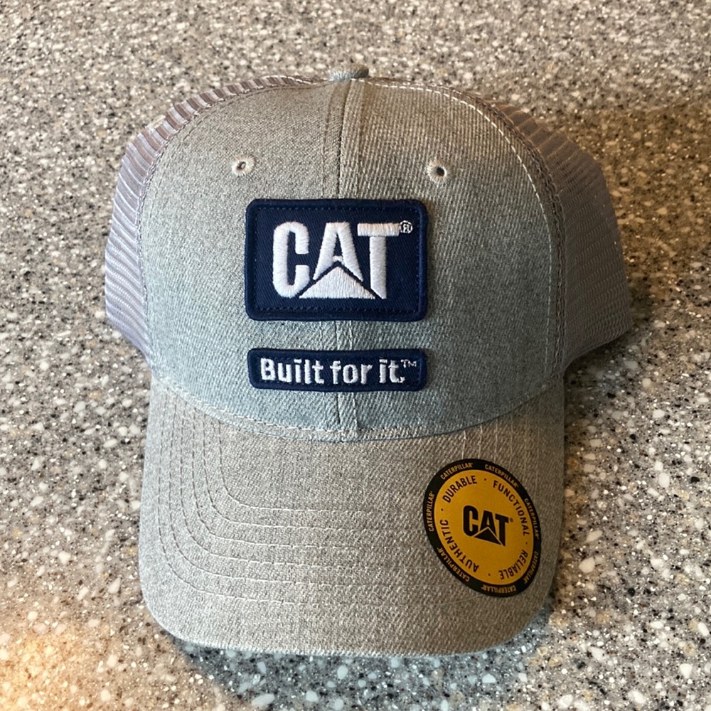 CAT Diesel Heather Gray Snapback Hat CATERPILLAR patch